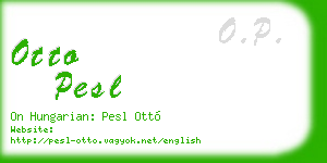 otto pesl business card
